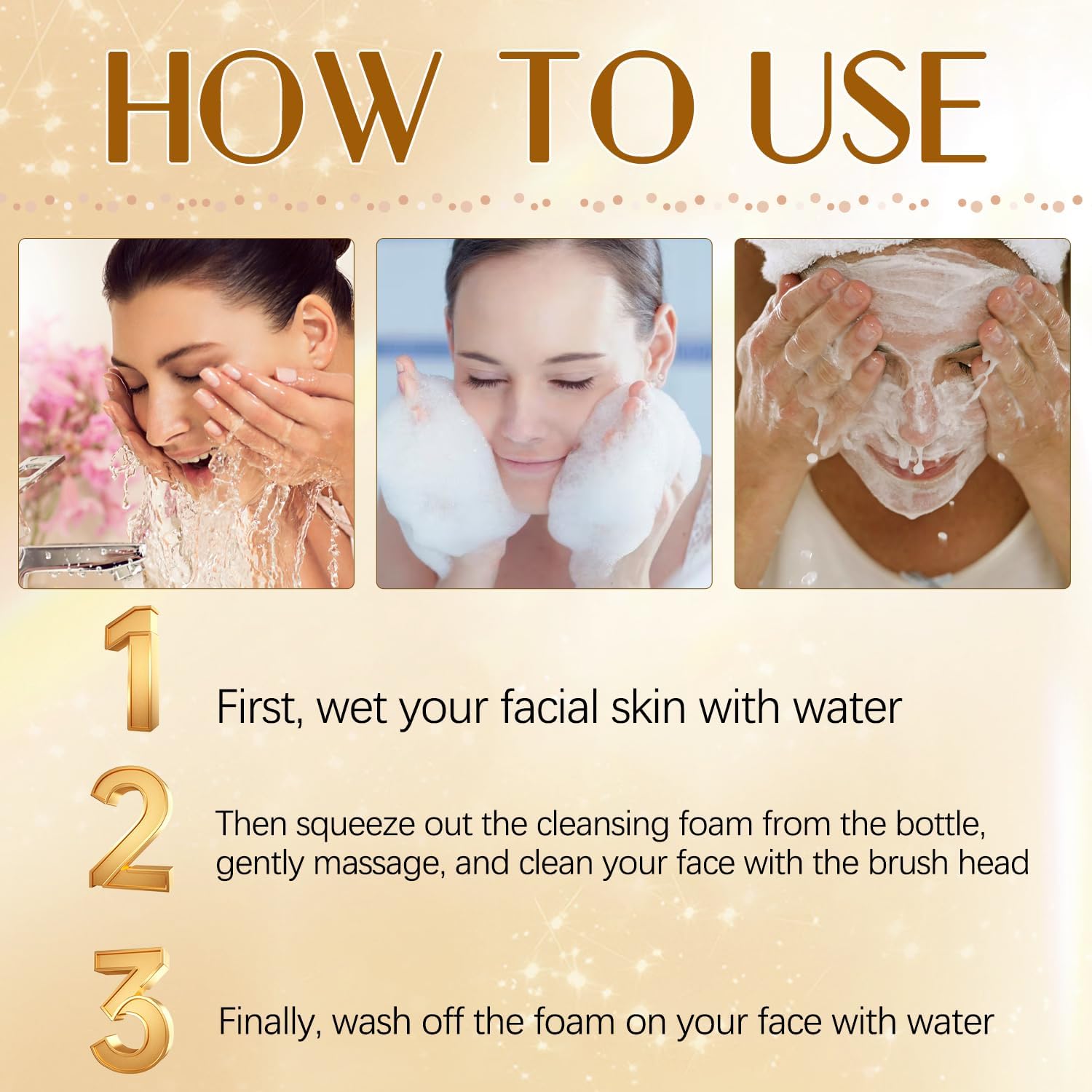 Turmeric Facial Cleanser, Turmeric Face Wash, Tur-Meric Foaming Facialcleanser, Turme-Ric Facial Wash, Turmerics Foaming Cleanser for All Skin Deep Cleaning (2Pcs)