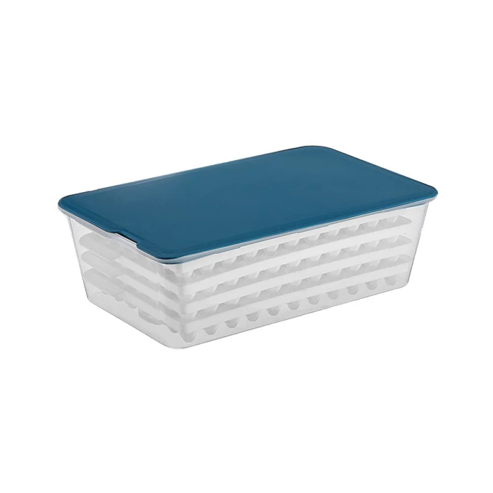 Ice Cube Tray Silicone Bottom with Ice Bin Scoop 308 Pcs Tiny Crushed Ice Cubes Molds for Chilling Drinks Coffee Juice Blue