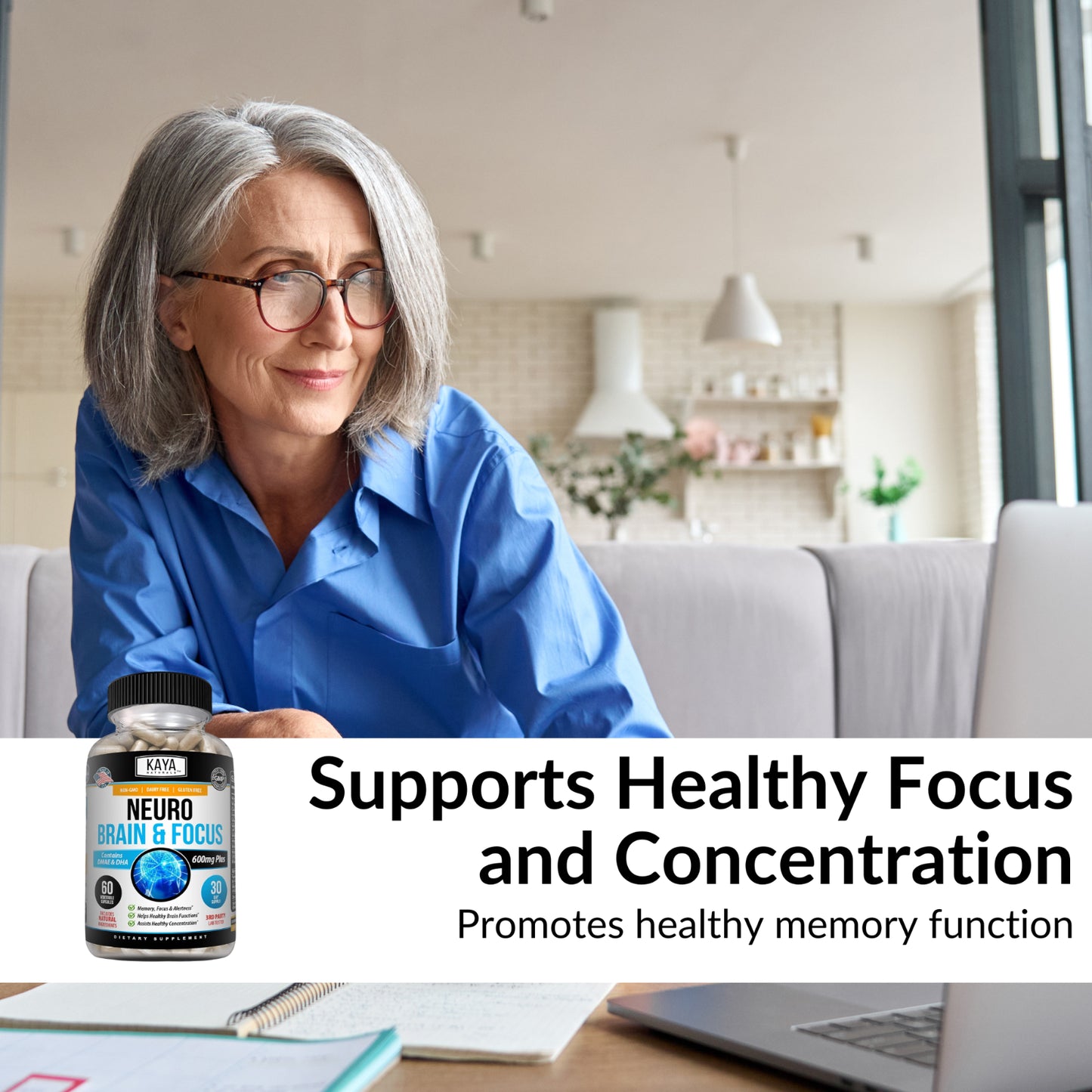 Brain Health & Memory Booster, Focus Function, Clarity Nootropic Supplement