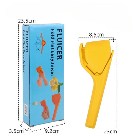 Max Juice Extraction Lemon Lime Squeezer Easytouse Flat Lemon Squeezer with Leverage Squeezer with Built in Strainer Yellow